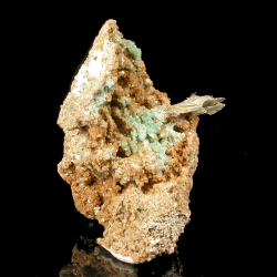 Fluorite, Rhodochrosite, Poudrette Quarry, Canada - miniature