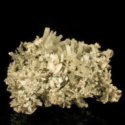 Natrolite, Ancylite-(Ce), Poudrette Quarry, Canada - miniature