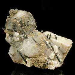 Analcime, Poudrette Quarry, Canada - miniature