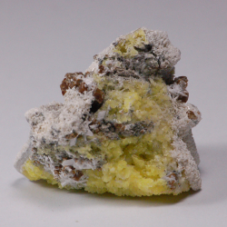 Calcite, Gonnardite epimorph of Analcime (?)